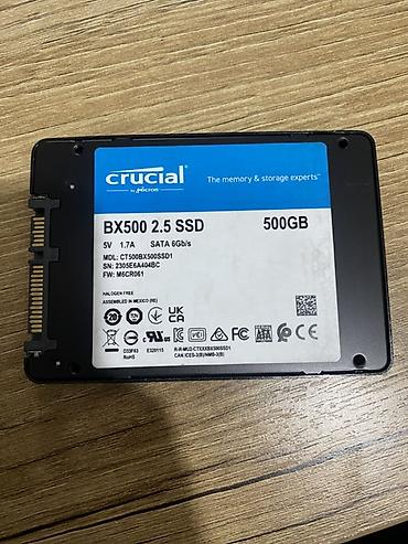 Комплектующие для ПК: Crucial BX500 2.5" SSD, 500 ГБ - Форм-фактор: 2.5" - Интерфейс: SATA — 2