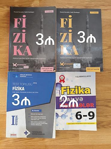 Fizika fənni üzrə işlənmiş test vəsaitləri toplusu. Şəkildə ümumilikdə