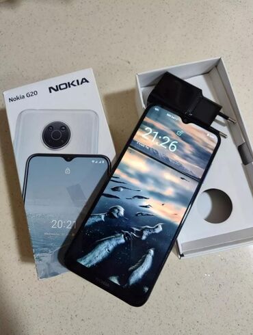 nokia 3620: Nokia G20, 64 GB, rəng - Qara, Sensor, Barmaq izi, İki sim kartlı