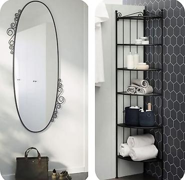 standing mirror: ПРОДАЁТСЯ Металлический комплект для дома: угловой стеллаж + настенное — 4