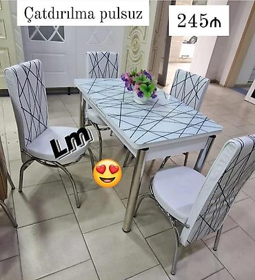 stol ve stullar: Mətbəx üçün, Yeni, Açılan, 4 stul — 1