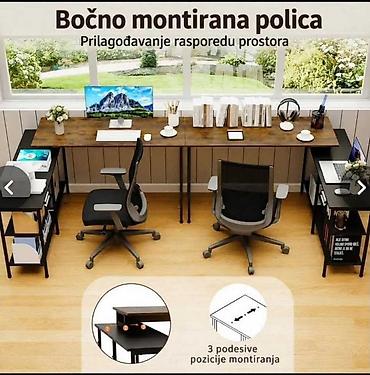 dvosedi ikea: Kancelarijski sto sa policama ugaoni - 13500din Boja : Rustik braon — 3