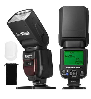 İşıqlandırma: Flash fotoparat ucun.Butun fotoparatlara uygundu Ambitful Af970 yeni