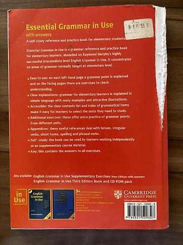 Kitablar və jurnallar: Məhsul: Essential Grammar in Use – Raymond Murphy (Cambridge — 2