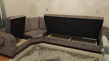 islenmis divan: Угловой диван, Б/у, Раскладной, С подъемным механизмом, Ткань, Нет доставки — 3
