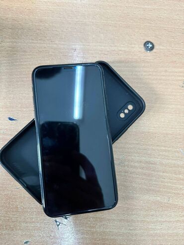 айфон телефоны: IPhone X, 64 ГБ, Черный, Зарядное устройство, Защитное стекло, Чехол