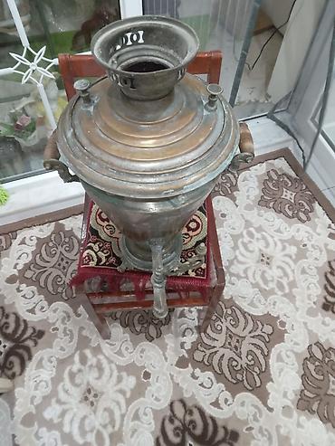 Самовары: Məhsul: Köhnə tip kömür işləyən samovar Təsvir: - Material: Latun - — 3