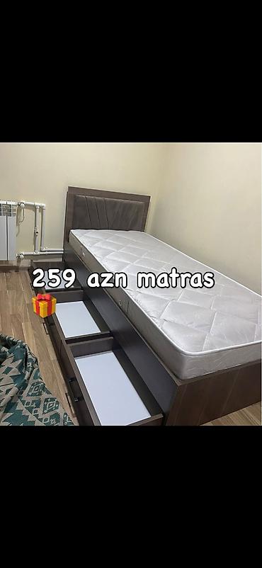siyirme: Tək nəfərlik çarpayı və matras dəsti - Ölçü: təxmini 90x200 sm tək — 1
