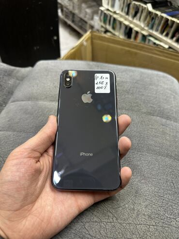 обмен на xs: IPhone Xs Max, Б/у, 256 ГБ, Черный, Защитное стекло, Чехол, 100 %