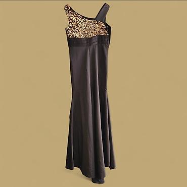 qizil uzukler type 1: GIORGIO ARMANI Qara Pulcuqlu Uzon Libas — 1