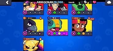frida aksesuar sirketi: Brawl Stars hesabı – 70/100 döyüşçü, 17 min kupa Ümumi: - Hesabda 70 — 4