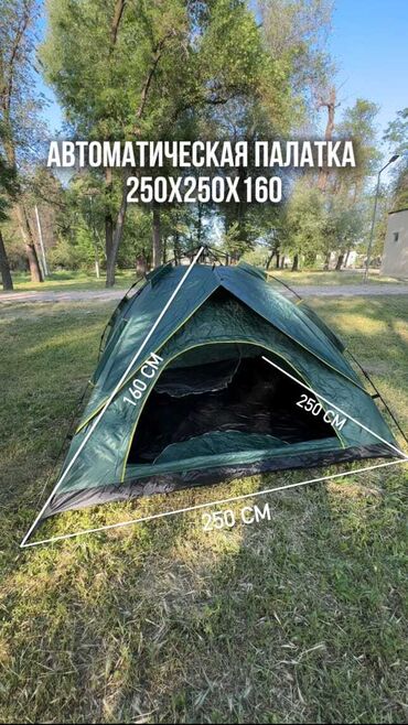 Палатки: Автоматическая палатка с размерами 250x250x160 см. Удобный и быстрый