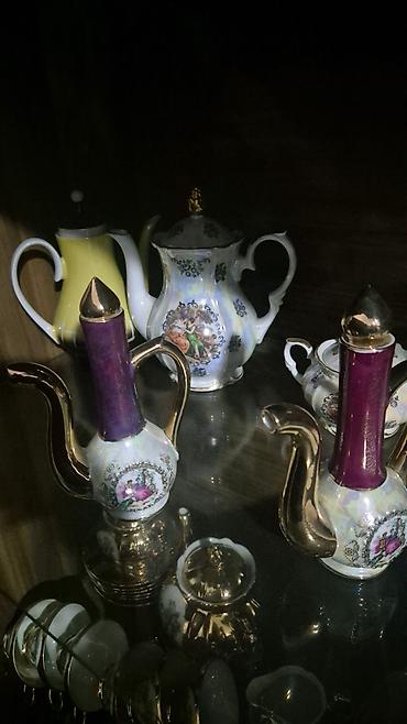 qus resmi: Çay dəsti, rəng - Mavi, Farfor — 7