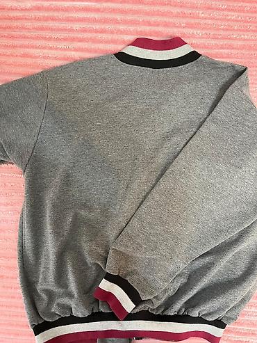 sweatshirt: Bölmə: Unisex bomber stili sweatşört/kurtka Rəng: Boz (detallarda — 2