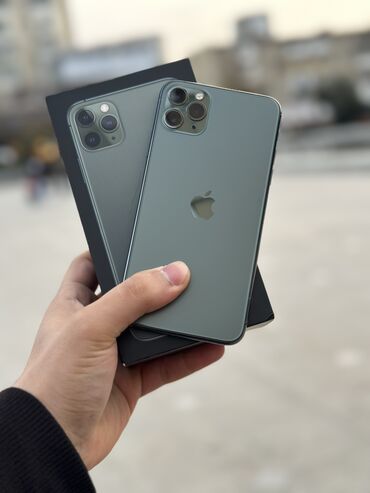 Apple iPhone: IPhone 11 Pro Max, 256 GB, Matte Midnight Green, Zəmanət, Sənədlərlə — 1