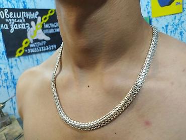 Серебряные цепочки: Серебряный комплект Питон 940 проба Серебряные Цепи и Браслеты — 14