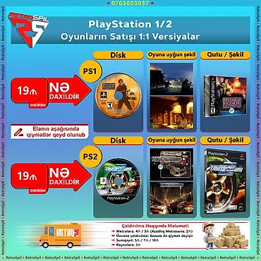 Video oyunlar və konsollar: ✅PS2, PS1 Oyunların Satışı PlayStation 2 və 1 Disklər Şəkildə necə — 2