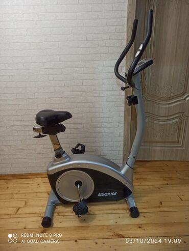 velosiped 27 5: Silver Ice markalı stasionar velosiped. Evdə idman etmək üçün