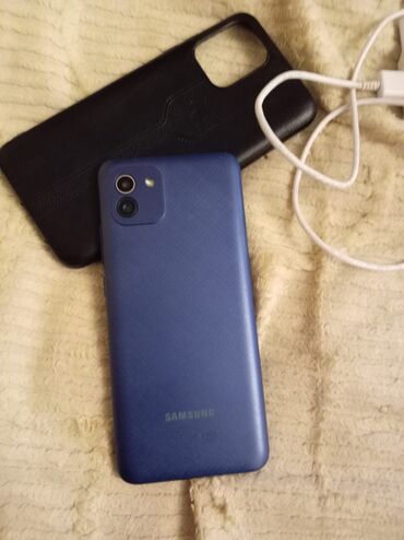samsung galaxy note 4 купить бу: Samsung Galaxy A03, 64 ГБ, цвет - Синий, Сенсорный, Две SIM карты, Face ID