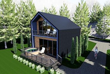 Продажа коттеджей и домов: Современный двухэтажный дом-шале с панорамным остеклением и террасами — 2