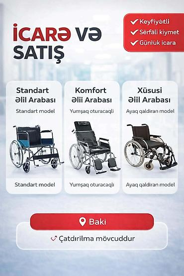 icare ferma: İcarə və satış: əlil arabaları Məhsul çeşidləri: - Standart Əlil — 1