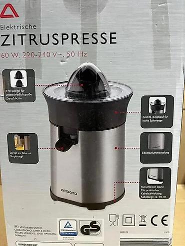 Sokovnici: Ambiano električna cediljka za citruse - Snaga: 60 W - — 5