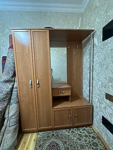 paltar sermek: Dəhliz üçün çoxfunksiyalı mebel dəsti - Material: ağac teksturalı — 1