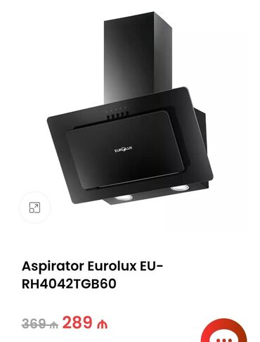 Mətbəx kombaynları və doğrayıcıları: Aspirator Eurolux, rəng - Qara