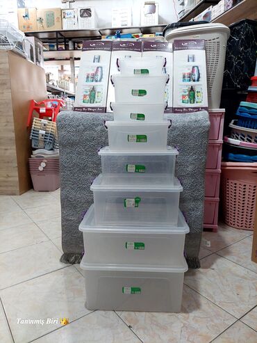 Yemək konteynerləri: Saxlama qabi her olcude box konteyner 1 litr 2 litr 3 litr 5 litr 9 — 6
