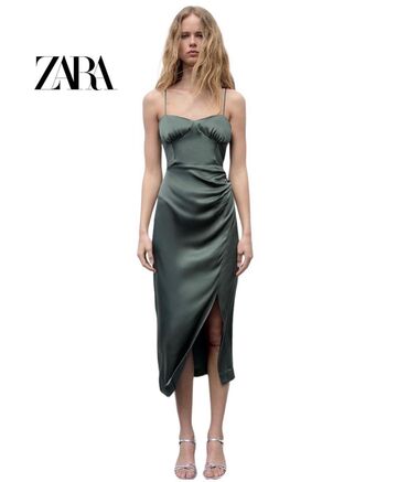 Костюмы: Коктейльное платье, Миди, Zara, S (EU 36)