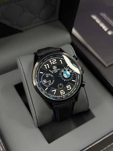 Наручные часы: TAG Heuer Carrera GMT x BMW tərzində kişi qol saatı - Korpus: qara — 1