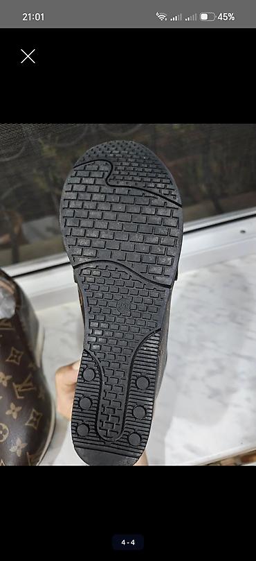 babet ayaqqabı: Louis Vuitton tərzində slip-on qadın ayaqqabısı - Üst material — 4