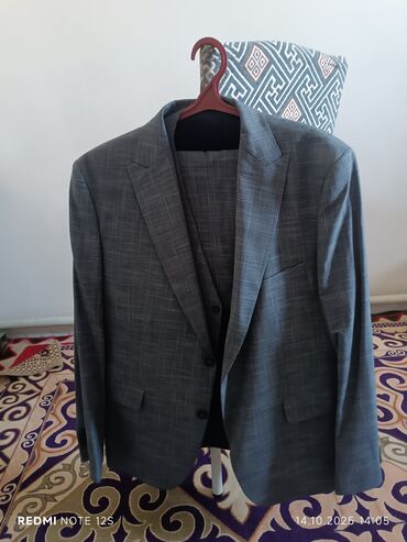 стильная одежда больших размеров для женщин: Мужской костюм-тройка в клетку (пиджак + жилет + брюки) - Цвет