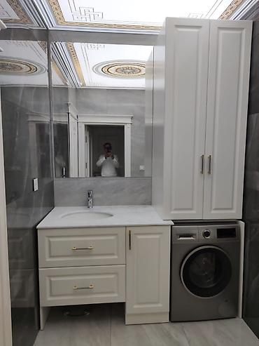 Dolablar: Hamam üçün moydadır və güzgü dəstləri – fərqli dizayn variantları — 8