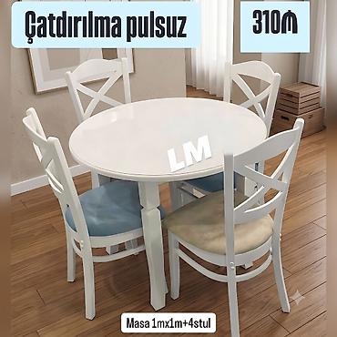 Мебель: Mdf yumru masa desti Ölçü bağlı 90*90 Şəhər içi çatdırılma pulsuzdur — 2