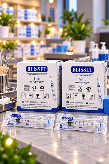 mığmığa dərmanı: 💉 BLISSET rezbali şprislər 3 ml və 5 ml ölçülərdə, hər qutuda 100 — 1