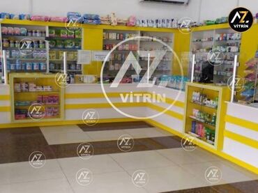 Sifarişlə vitrinlər: Aptek üçün vitrin mebel sifarişi