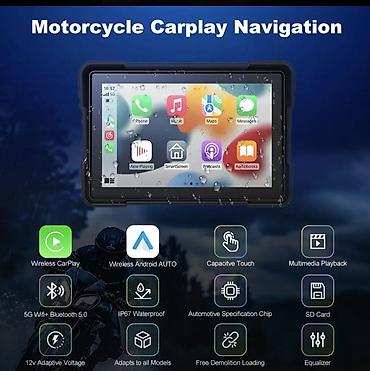 gps avto: Motosiklet üçün 5 düymlük CarPlay/Android Auto naviqasiya sistemi + 2x — 2
