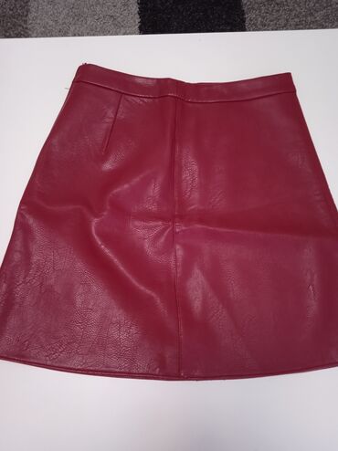 kombinacije sa kožnom suknjom: XS (EU 34), Mini, bоја - Crvena