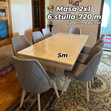 Masa və oturacaq dəstləri: Masa desti isdehsalin özündən satış qiyməti münasib çatdırılma pulsuz — 5