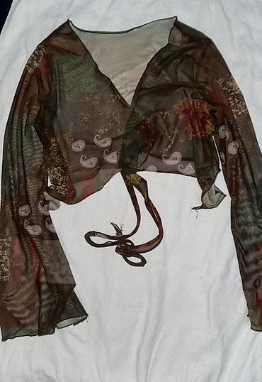 Şəffaf şifon qadın bluzu – bağlamalı model - Stil: Ön bağlamalı, qısa lalafo.az -da Şəffaf şifon qadın bluzu – bağlamalı model - Stil: Ön bağlamalı, qısa