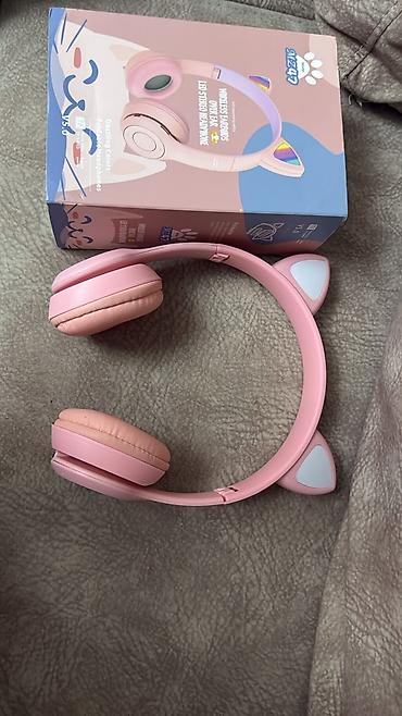 mp3 fm modulator: MZ47 Wireless Over-Ear LED Stereo Qulaqlıq - Dizayn: Pişik qulaqlı — 2