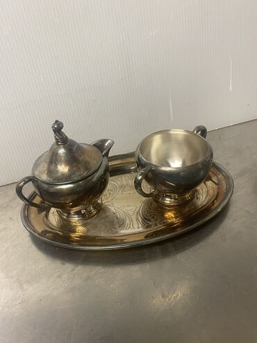 Qəhvə dəstləri və servizlər: Qəhvə dəsti, rəng - Gümüşü, Metal — 12