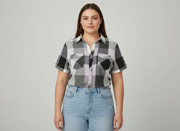 koszula w kratę damska h m: Next, Women`s shirt, size XL