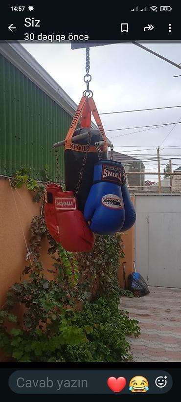 Boks kisələri: Boks dəsti - Asılqanlı boks kisəsi: ağır və sıx dolum, zəncir və — 1