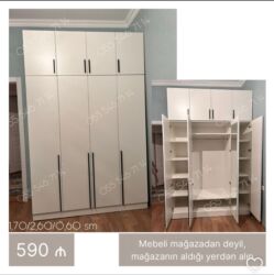 Dolablar: Yeni, 4 qapılı Düz dolab, Şifonyer