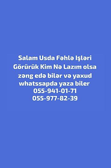 ev usdası: Usta fəhlə işləri xidməti - Tikinti və təmir obyektlərində ümumi — 1