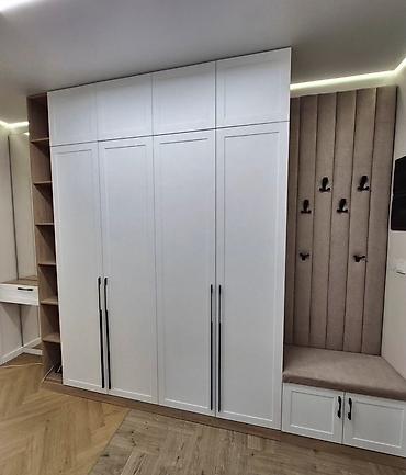 dəhliz dolabi: Dəhliz üçün modul divar dolabı və giriş sistemi - Ağ rəngli, modern — 3