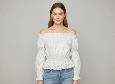 sukienka z przezroczystymi rękawami zalando: Women's blouse, size S