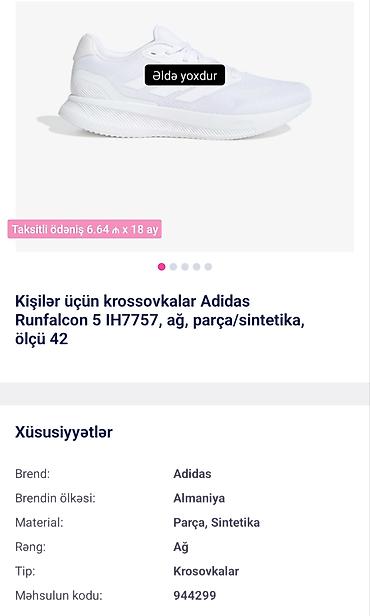 cross: Adidas Runfalcon 5 Ayaqqabı tam orijinaldır, birmarketden 120 AZN-ə — 2